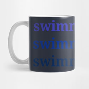 Swimming instructor, swimming learning, swim teacher, fading blue v2 Mug